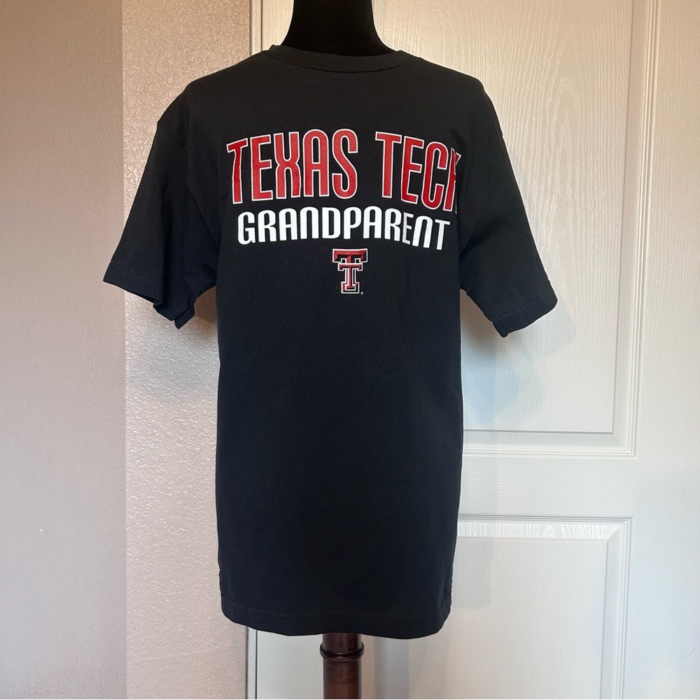 Tri-Lake Sportswear Black Texas Tech Grandparent‎ Crew T-Shirt Size Medium